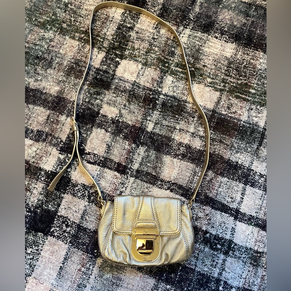 Michael Kors Brigette gold metallic mini bag. New without tags.